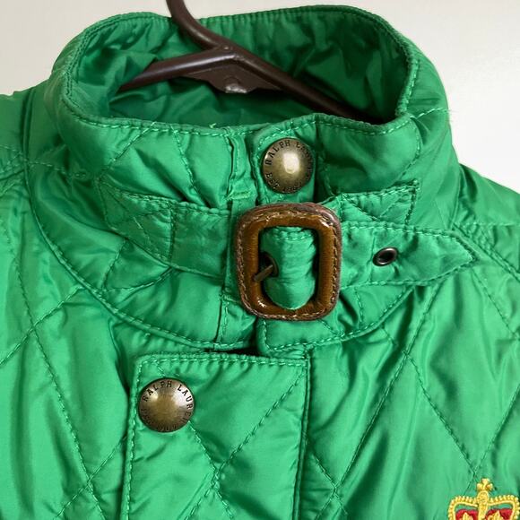 Ralph Lauren Bleeker Vest Jacket Womens Small Green Full Zip Outdoor Embroidered - Picture 6 of 8